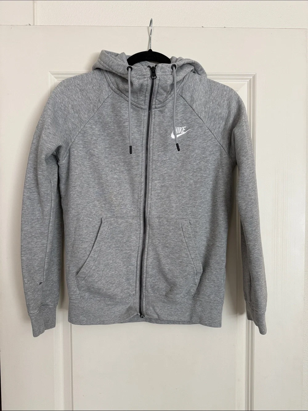 Nike Full-Zip Fleece Hoodie – Heather Gray – Size XS
